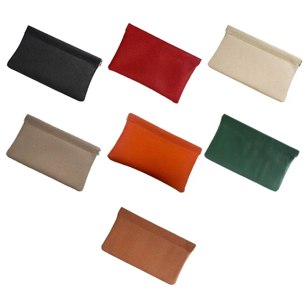 محفظة محمولة من جلد البولي يوريثان، مغلقة تلقائيًا، محفظة عملات معدنية رفيعة للغاية، حقيبة يد ذات سعة كبيرة للنساء والفتيات هدية