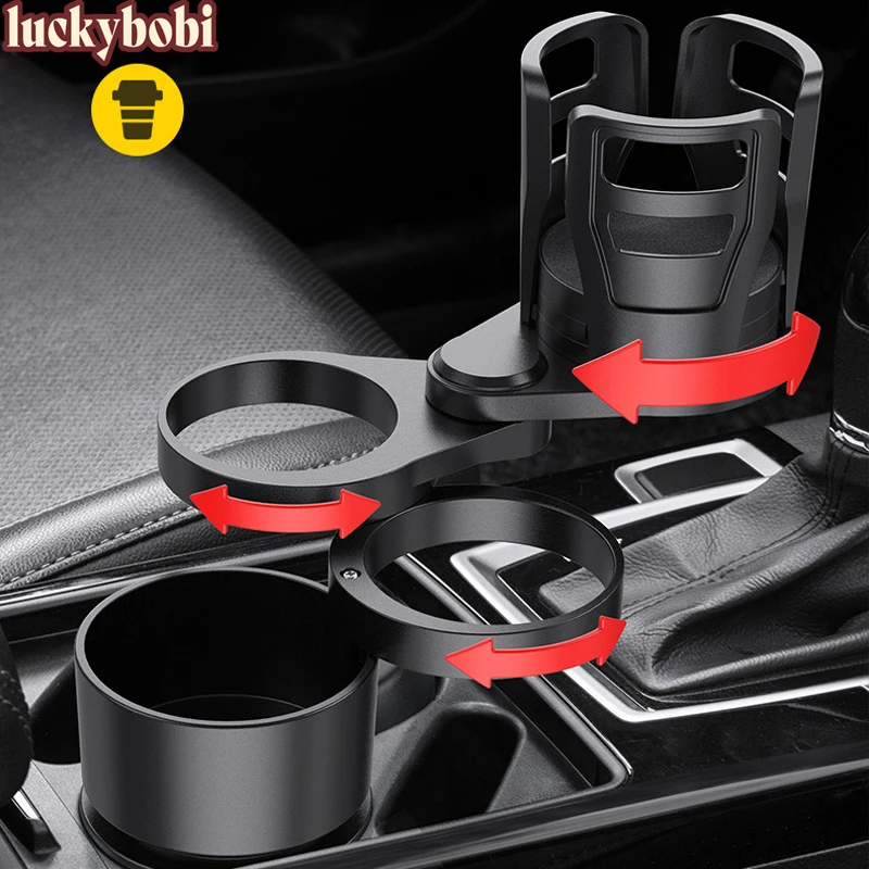 

4 In 1 Multifunctional Adjustable Car Cup Holder Expander Adapter Base Tray Car Drink Cup Bottle Holder Auto Stand Organizer