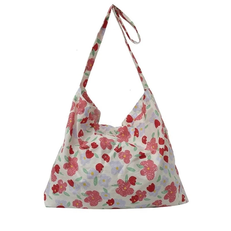 المرأة غير الرسمية طباعة الأزهار الكبرى حقيبة كبيرة من السعة كبيرة الكتف