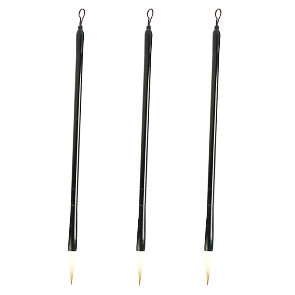

3 pcs Chinese Calligraphy Brush Pens Durable Wooden Ink Brush For Writing Painting Practice Calligraphy Pen Tool Art Supplies