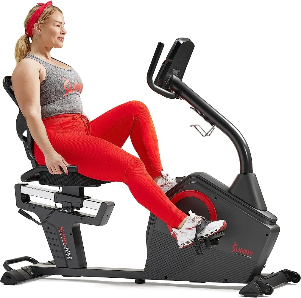 Magnetic Resistance Recumbent Bike with Optional Exclusive SunnyFit™ App and Smart Bluetooth Connectivity