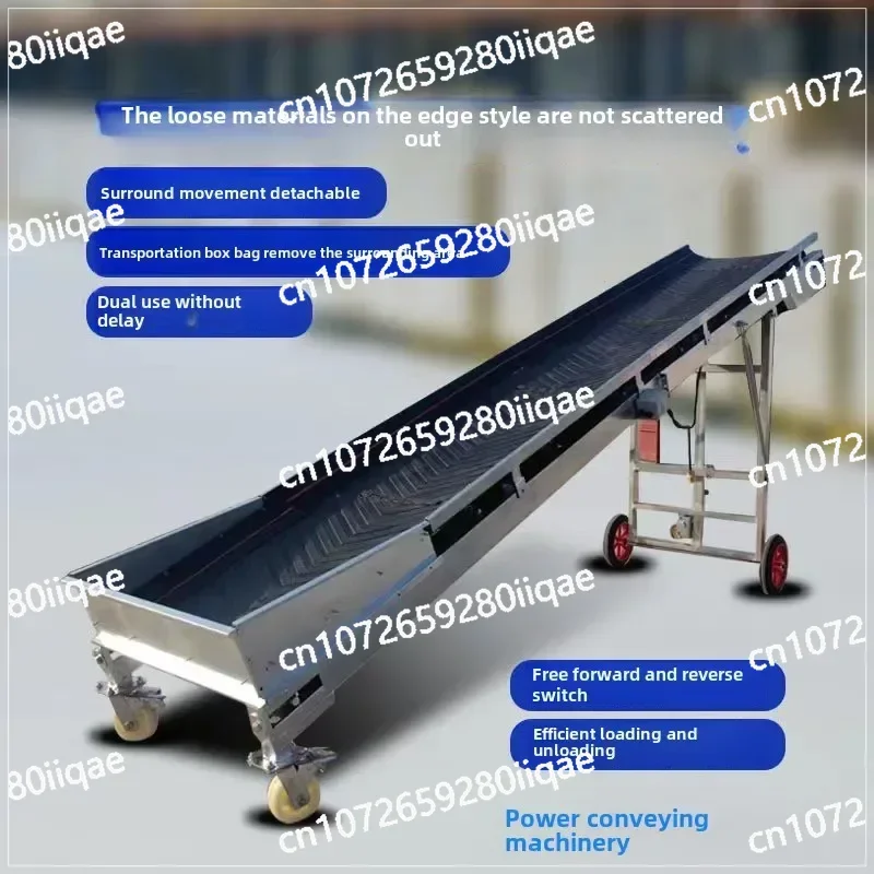 

Массовый конвейер для материалов. Маленький ленточный конвейер, конвейерная лента можно поднимать и сложить. Линейный подъемник для бытовой фабрики.