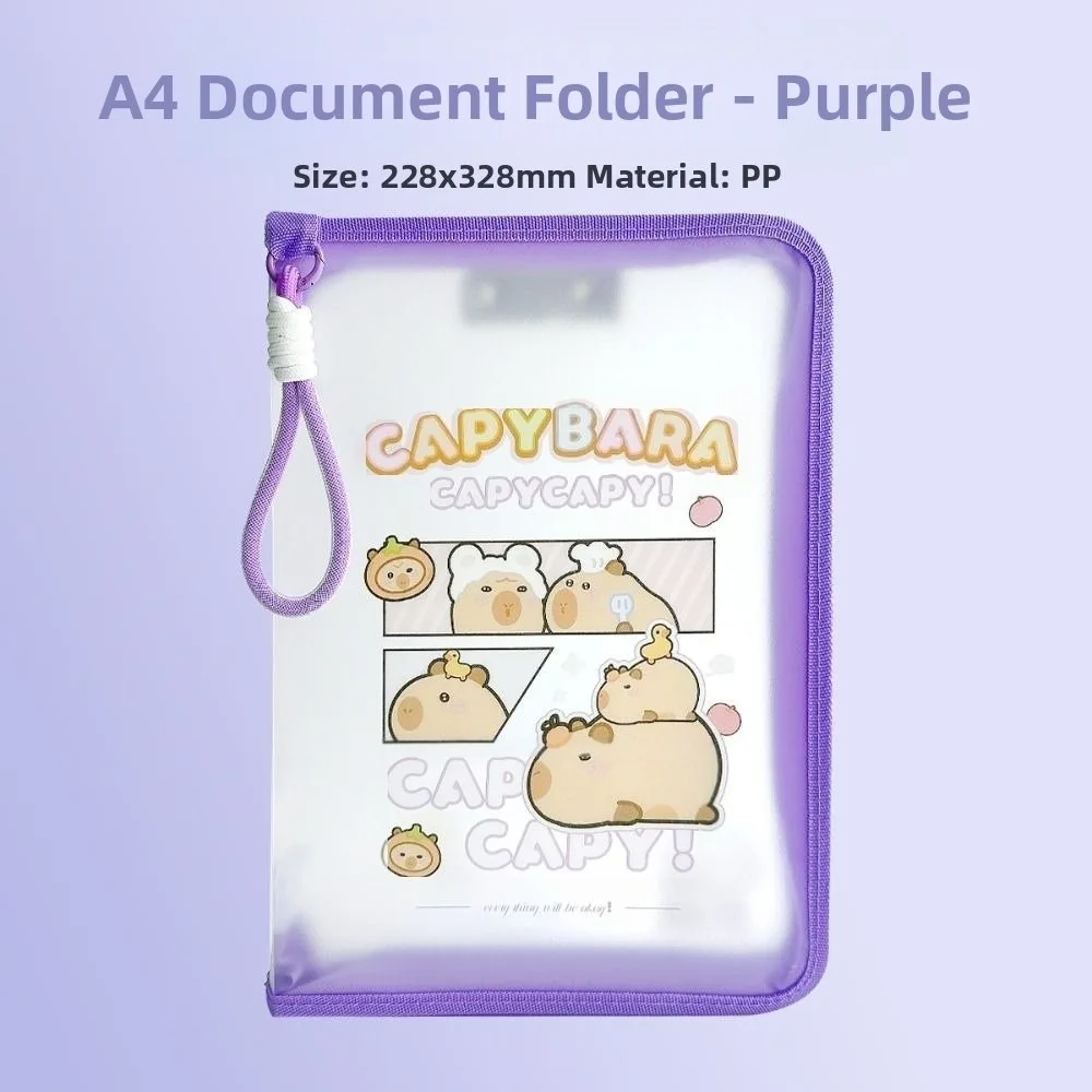 

Ручная сумка для файлов Capybara A4, водонепроницаемая утолщенная папка для тестовой бумаги, портативный органайзер для файлов большой емкости, школьные принадлежности