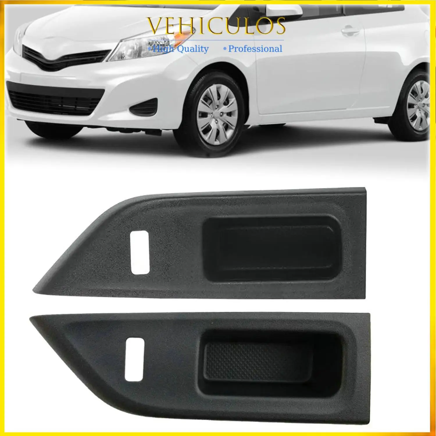 

2Pcs New Front Left+Right Lock Switch Bezel Trim For Toyota Yaris 2 Door 2012-2014 Auto Parts