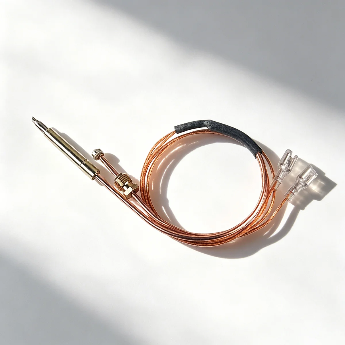 Termopar de control  llama con tubo  cobre y terminal  doble enchufe para calentador  gas, calentador  agua a gas, ree
