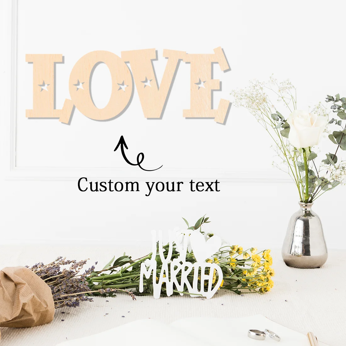 1 قطعة حب فني مثال علامة مقطوعة بالليزر اسم مخصص لوحة خشبية علامة خشبية النمط التقليدي لوحة ديكور الطاولة #1
