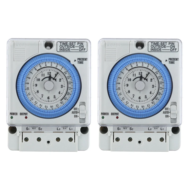 2X New TB-388 Rectangle 15 Minutes / 96 Times Switch Timer Without Battery