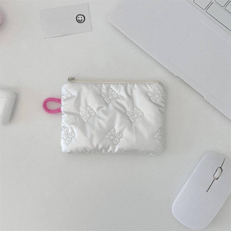 الفضة القوس نمط عملة المحفظة النسائية سماعة عملات معدنية مفاتيح المحفظة المنظم سستة الحقيبة حقيبة مستحضرات التجميل