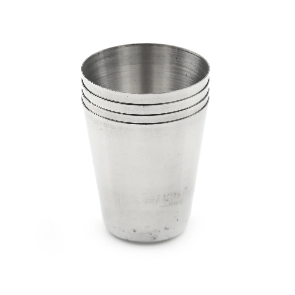 New 4Pcs Stainless Steel Shot Glass Perfect For Travelers, Campers, Backpackers, Tailgaters And Roaming Party Crashers