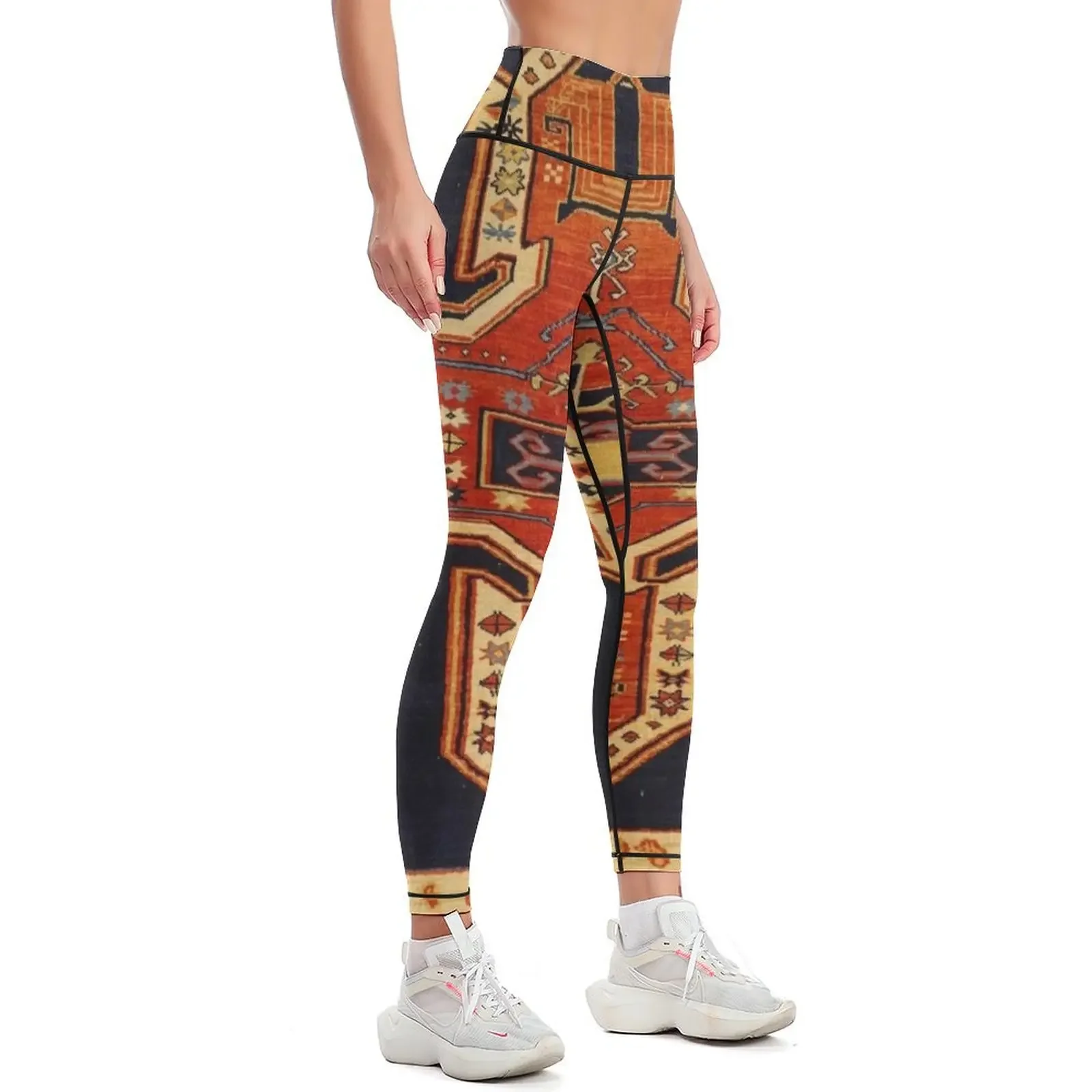 Persian Tribal Rug Circa 1910 Print Leggings Women's sports gym top Women's push up Womens Leggings