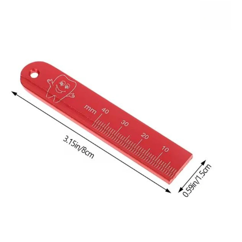 20Pcs Stainless steel dental ruler Color ring ruler finger ring ruler root canal length measurement Dental tools materials