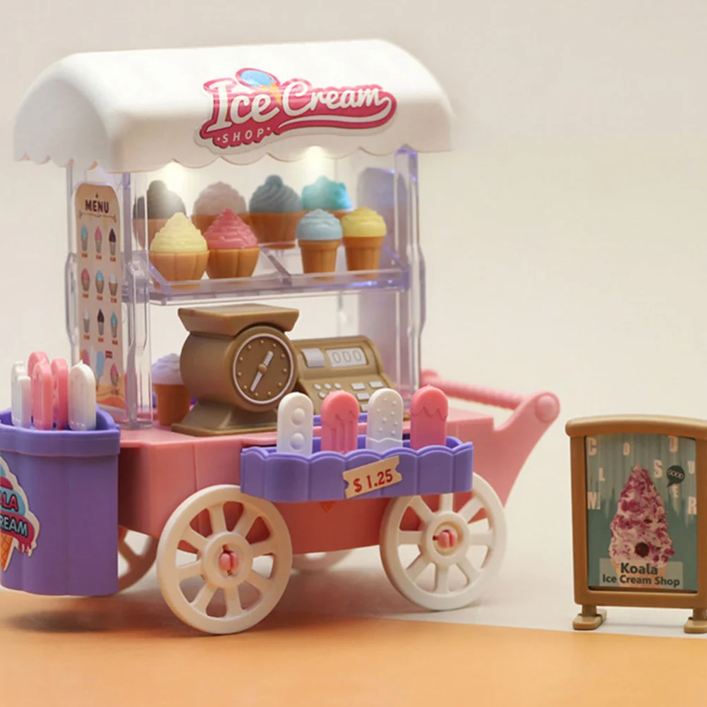 

Small Plaything Ice Cream Truck Accessory Portable Compact Interesting Girl Toy