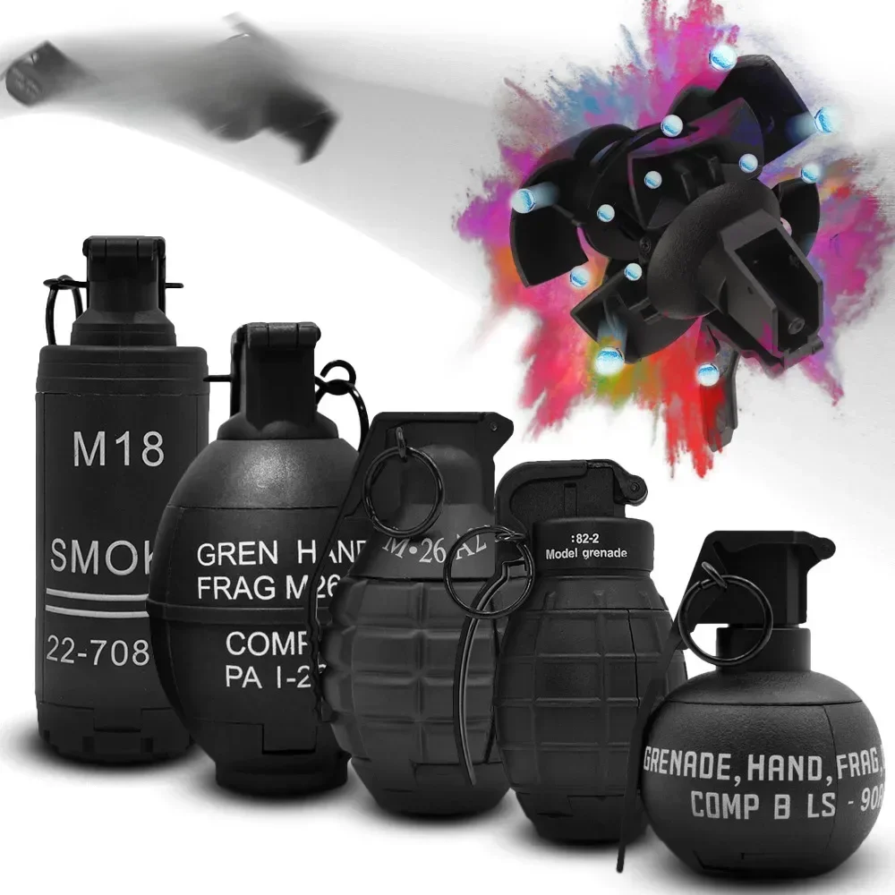 

Игрушечная модель тактической гранаты, 2 шт., граната M67, модель военной дымовой гранаты, для пистолета, структурные аксессуары, охота CS