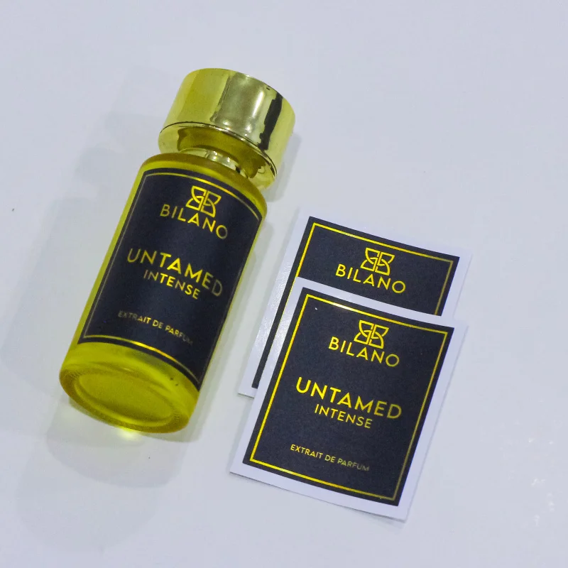 custom.Customizable Print Perfume Label Sticker Durable and Waterproof Golden Metalized Other Label Sti