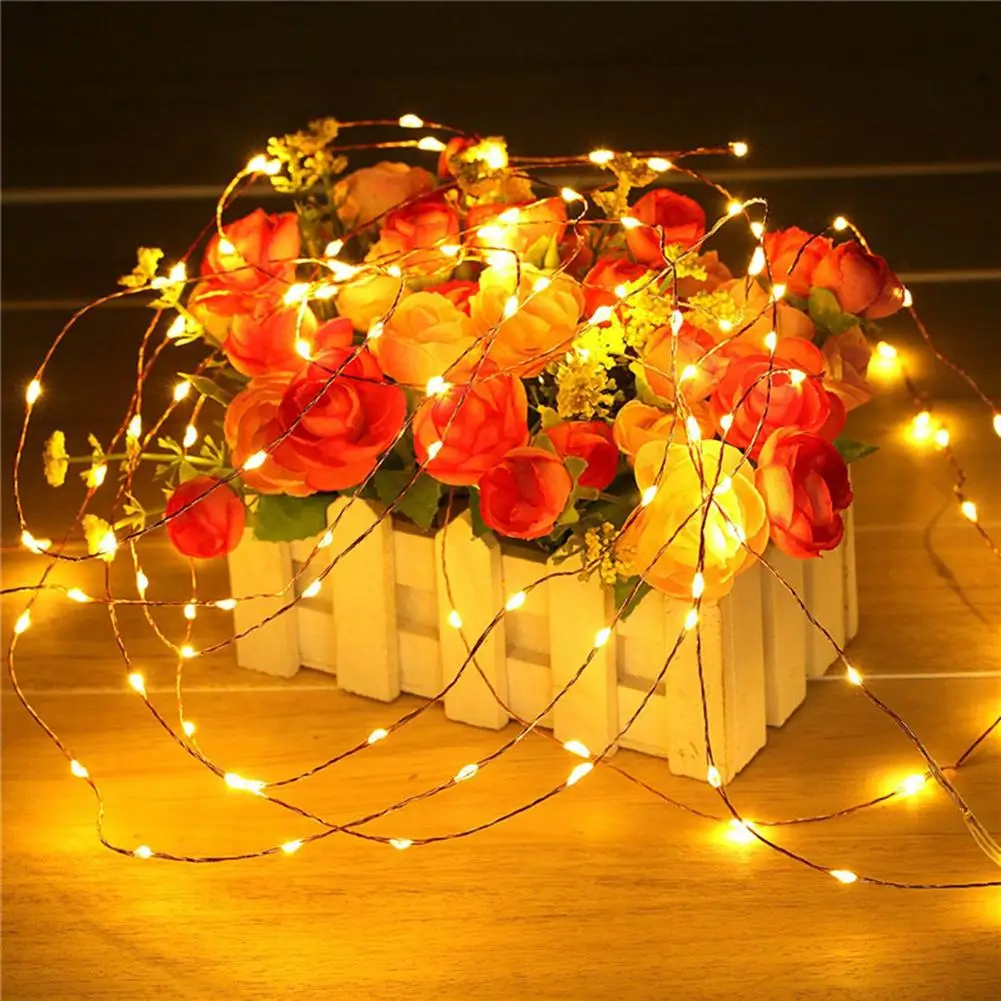 50/100/200 LED Fairy Lights Copper Wire LED String Lights Christmas Garland Indoor Bedroom Home Wedding New Year Decoration