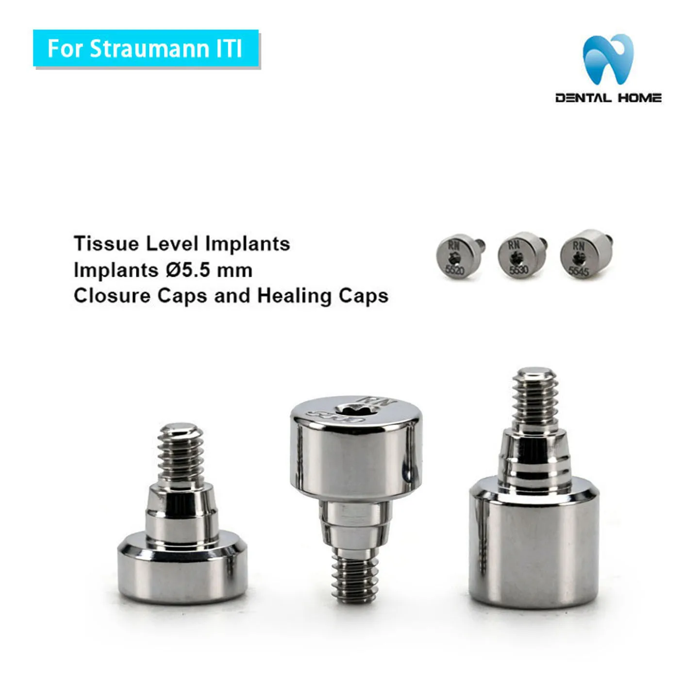 For ITI Straumann Healing Abutment-RN  Dental Implant Surgery Bone Level Abutment Healing Cap Titanium Grade 5 Ti6Al4V