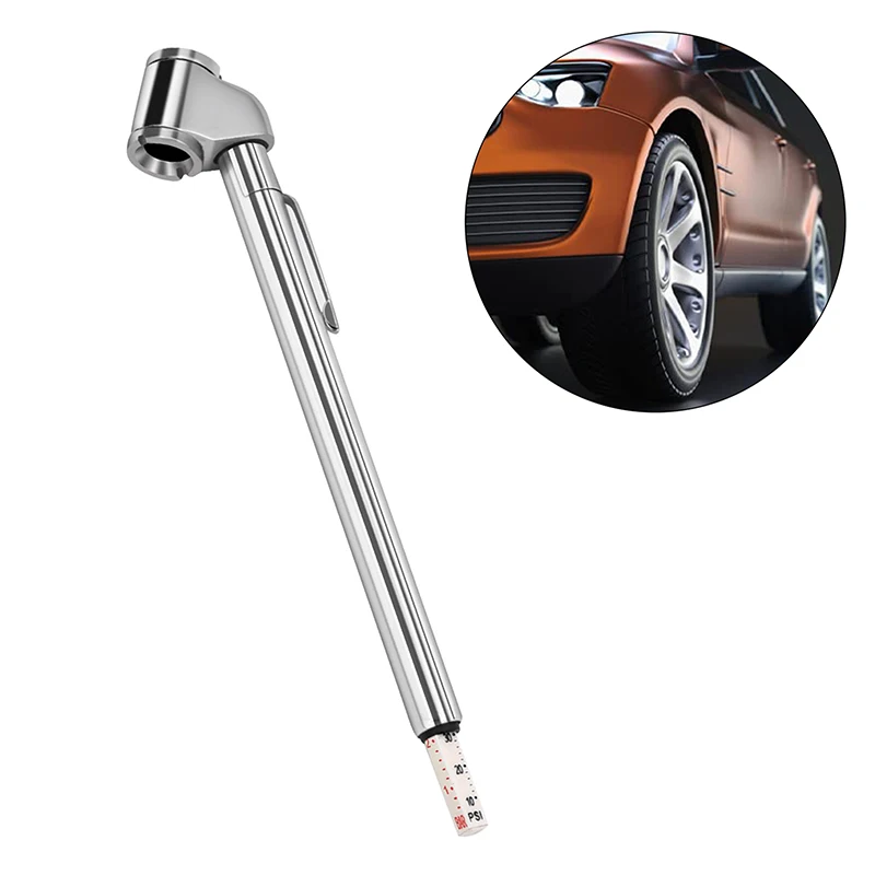 1Pcs Portable Car Tire Air Pressure Gauge 10-120 Psi Auto Truck Motorcycle Bike Tester Pen Shape Emergency Use Auto Accessories image 3