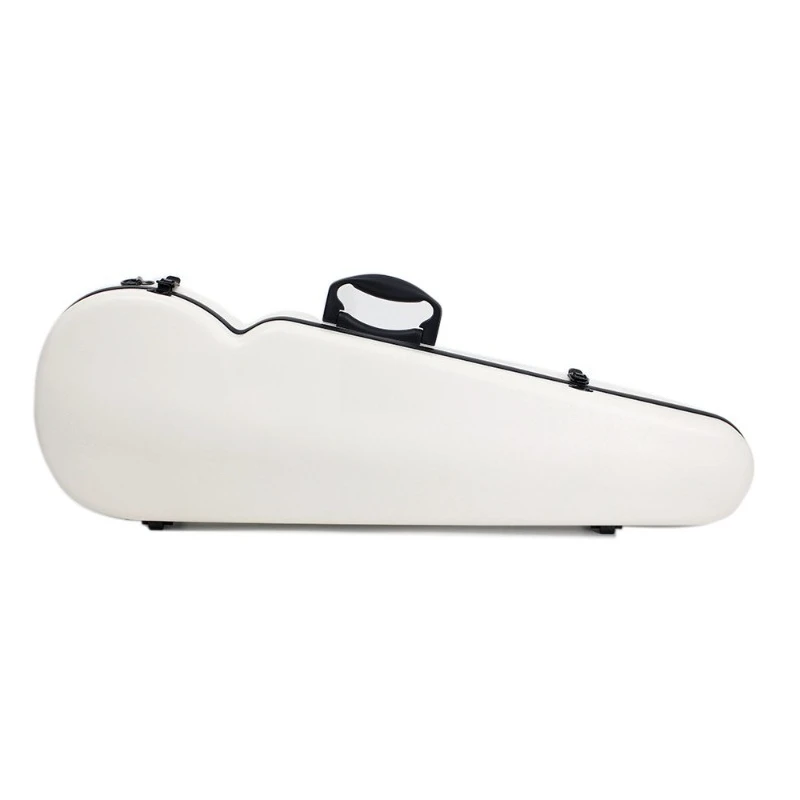 Estojo rígido para violino PC compressão e resistente a arranhões, branco e preto