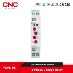 CNC 3 Phase Failure Phase Sequence Voltage Monitoring Relay Voltage Sensing Protection Relay 460V