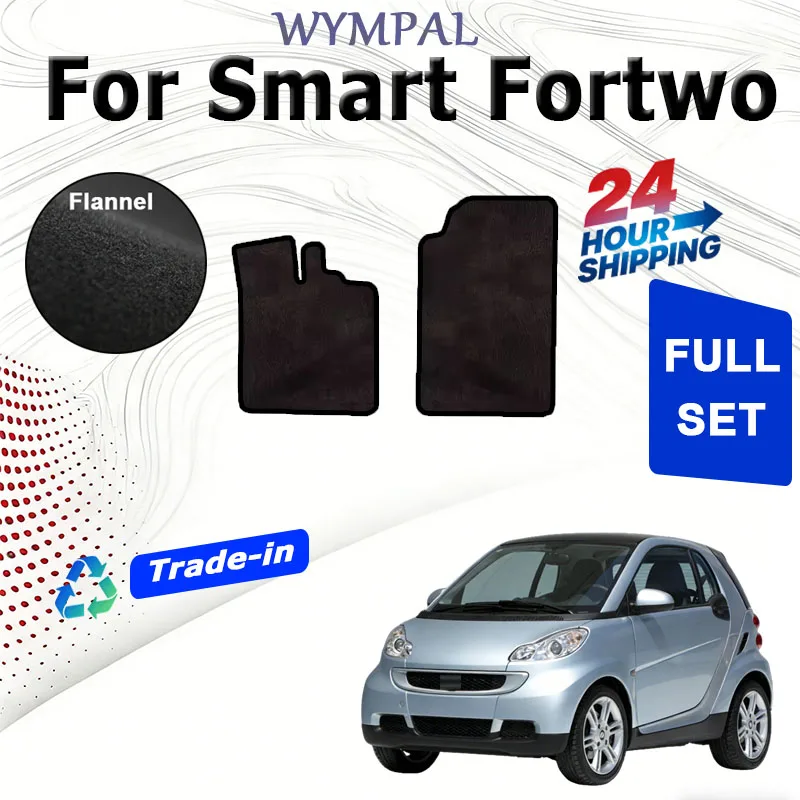 

Flannel "For Smart Fortwo W451 2007~2013 2009 2010 2011 Car Floor Mats Rugs Panel Footpads Carpet Cover Cape Foot Pad Sticker Ac