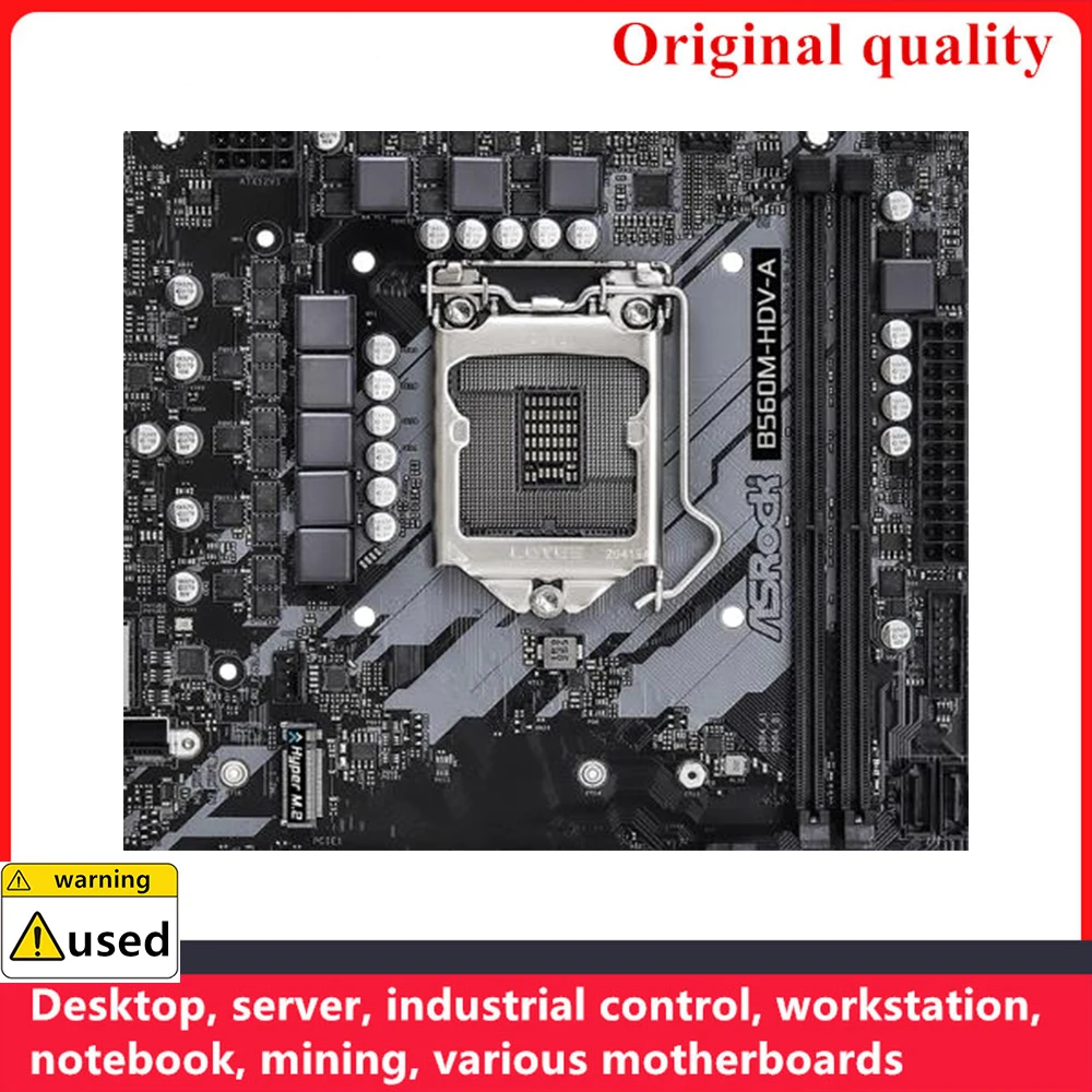 Placa base para ASROCK B560M-HDV-A, placa base LGA 1200, DDR4, 64GB, M-ATX, para Intel B560, M.2, NVME, SATA III, USB3.0