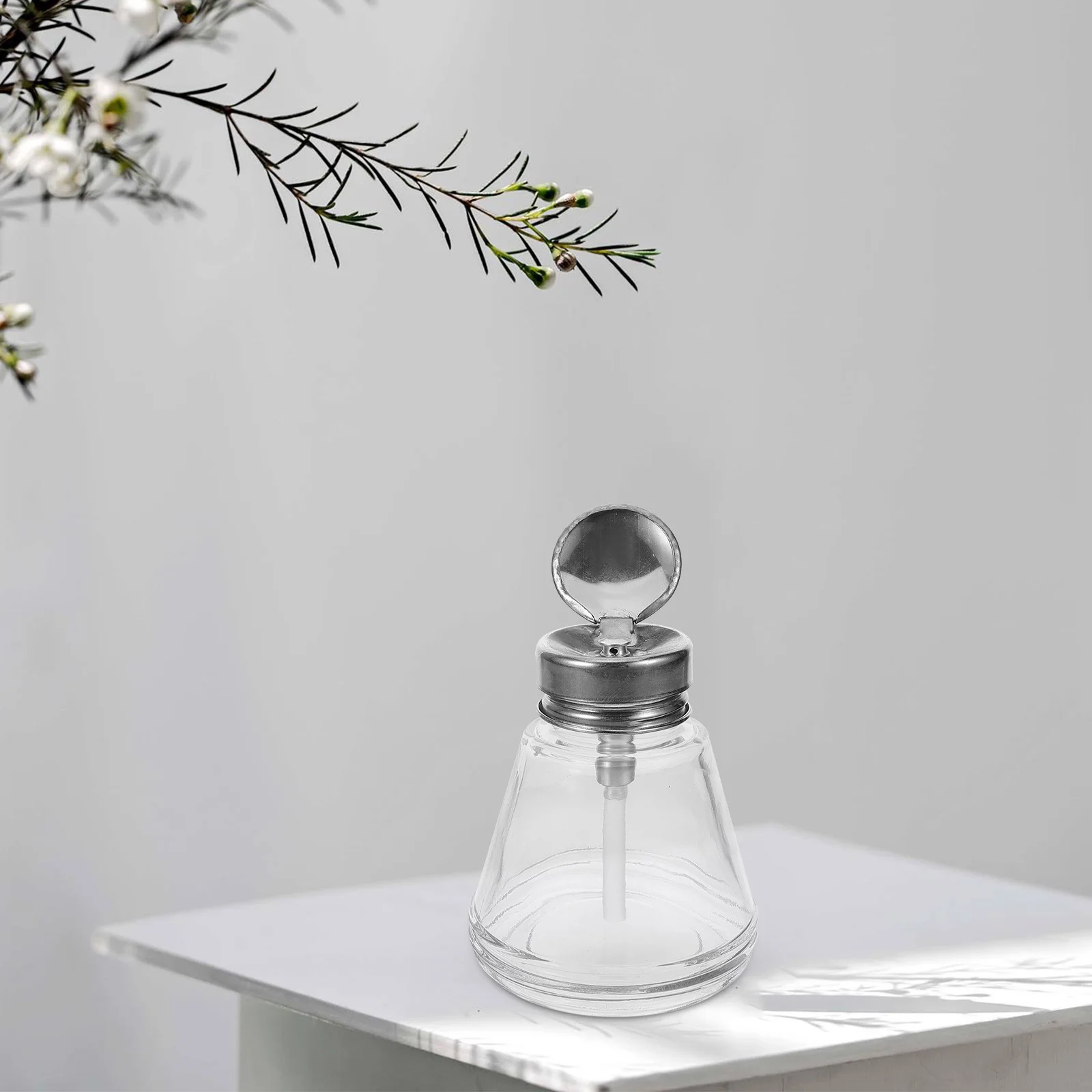 180ml vazio bomba de vidro garrafa versátil dispensador líquido para viagens em casa negócios unha polonês removedor bomba dispensador garrafas