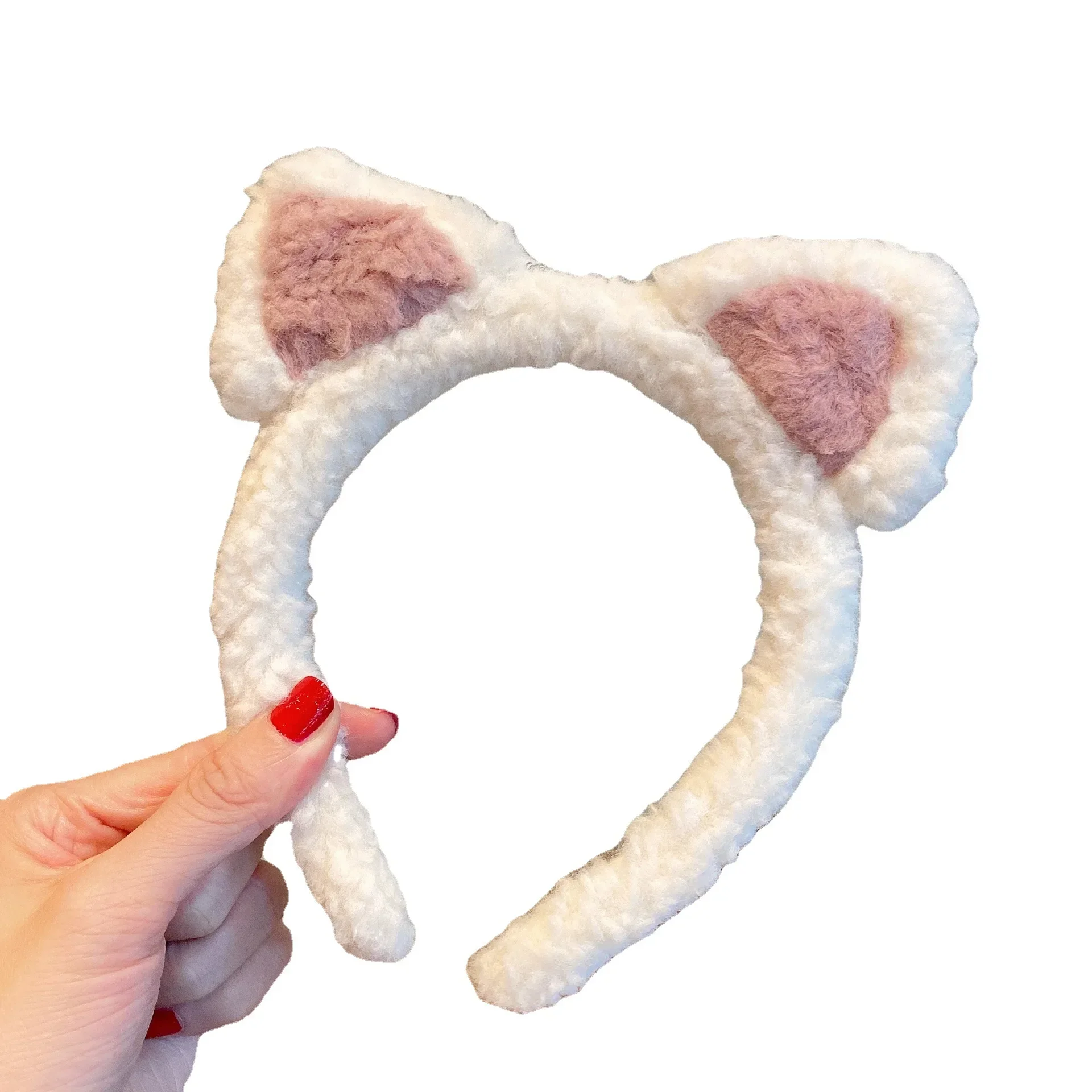 Corea Simple Hairbands Soft Cute Cat Ears Face Wash maschera per il trucco fascia per capelli per il viso per le donne accessori per capelli moda