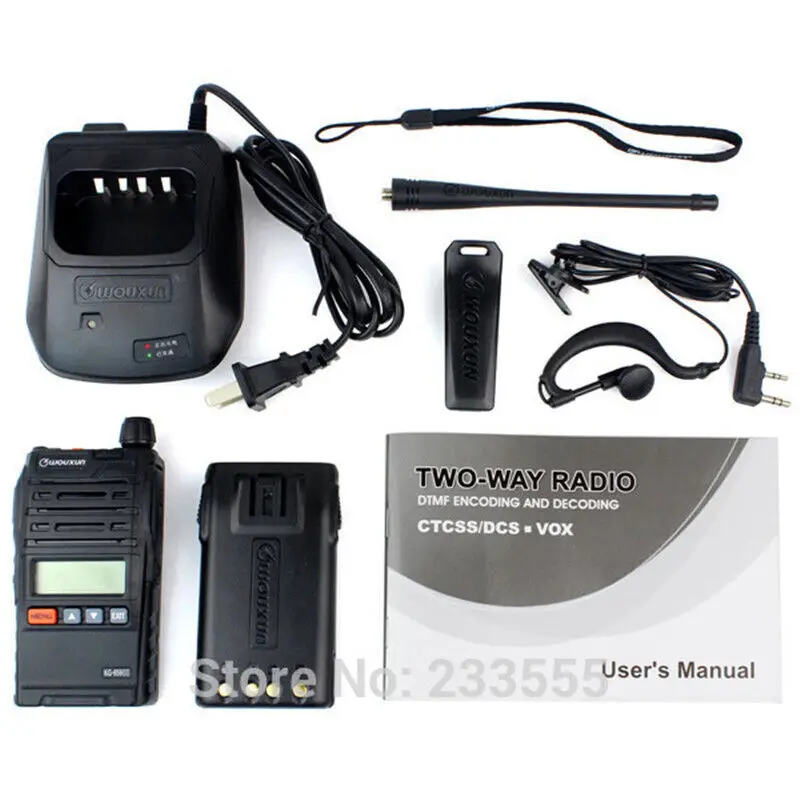 WouXun KG-659(II) Radio Walkie Talkie 5W 128CH UHF VOX DTMF CTCSS/DCS Radio dua arah