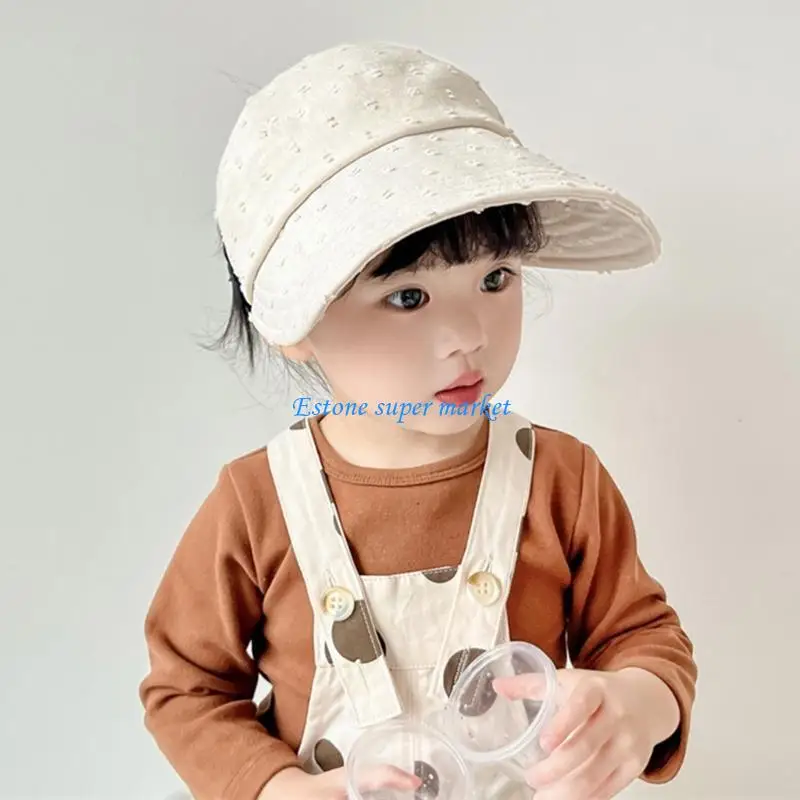 090B 2024 Child Caps Sun Protections Hat Fashionable Travel Beach Caps Baby Girls Sunhat Empty Top Fisherman Caps for Kids