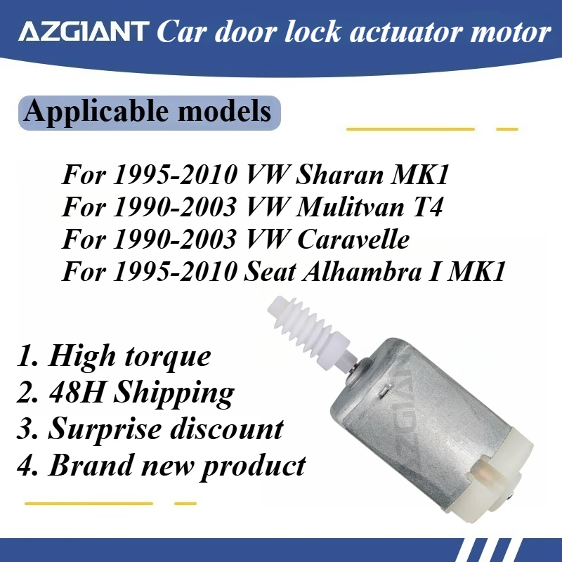 

AZGIANT High Quality Car Centre Door Lock Motor for VW Sharan MK1/VW Mulitvan T4/VW Caravelle/Seat Alhambra I MK1 new parts OEM