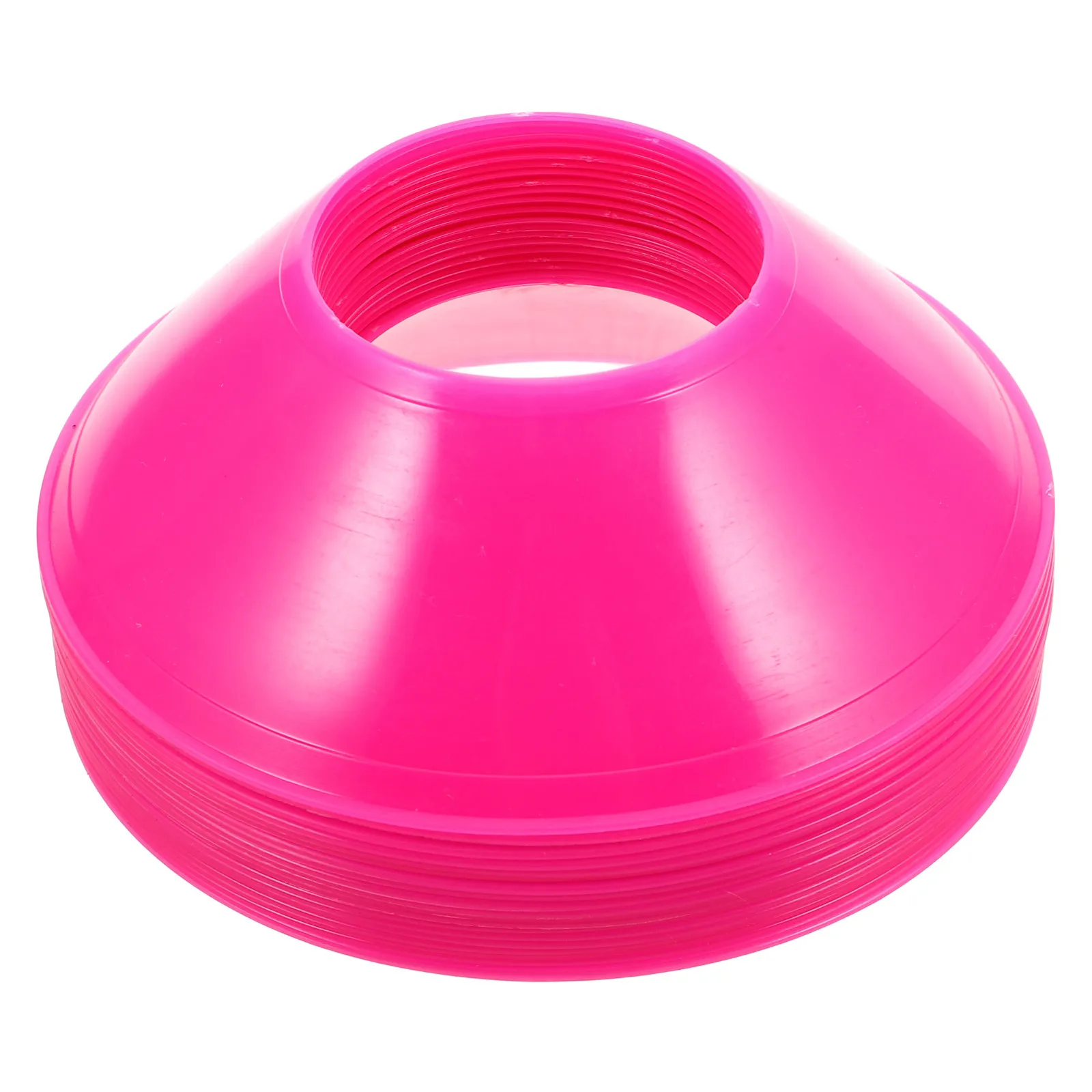 

20Pcs Soccer Training Discs Pink 12.5cm Small Plastic Agility Cones Football Basketball Practice Sports Equipment