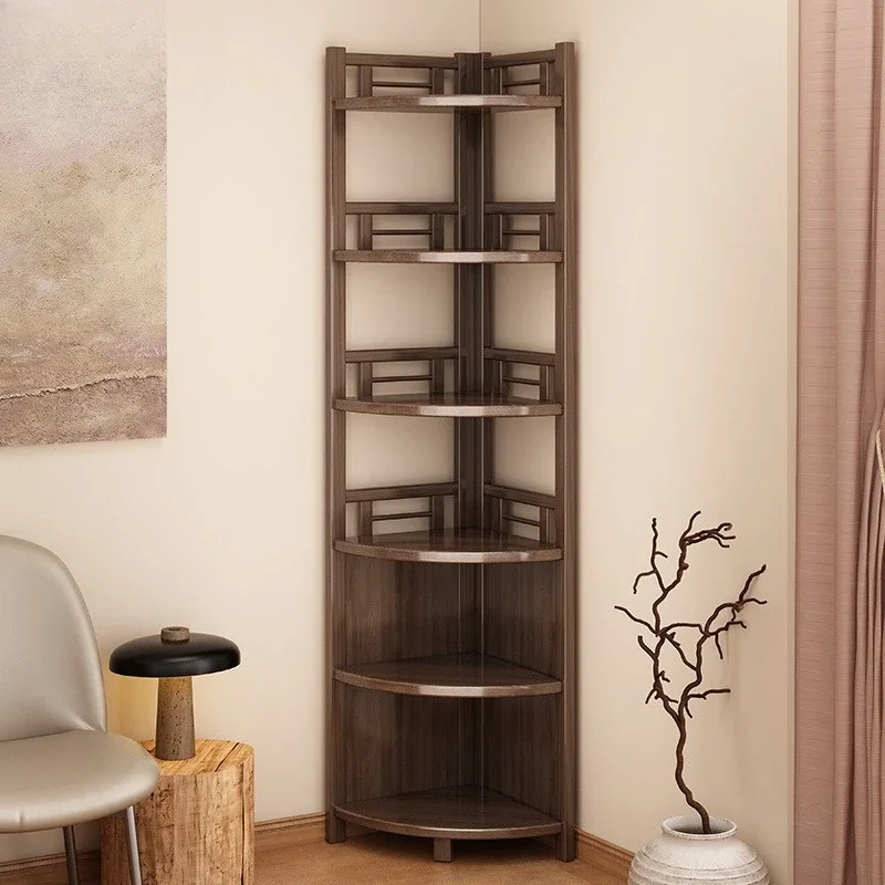 

Living room floor-to-wall cabinet Kitchen corner tripod Corner rack Multi-layer triangular storage shelf