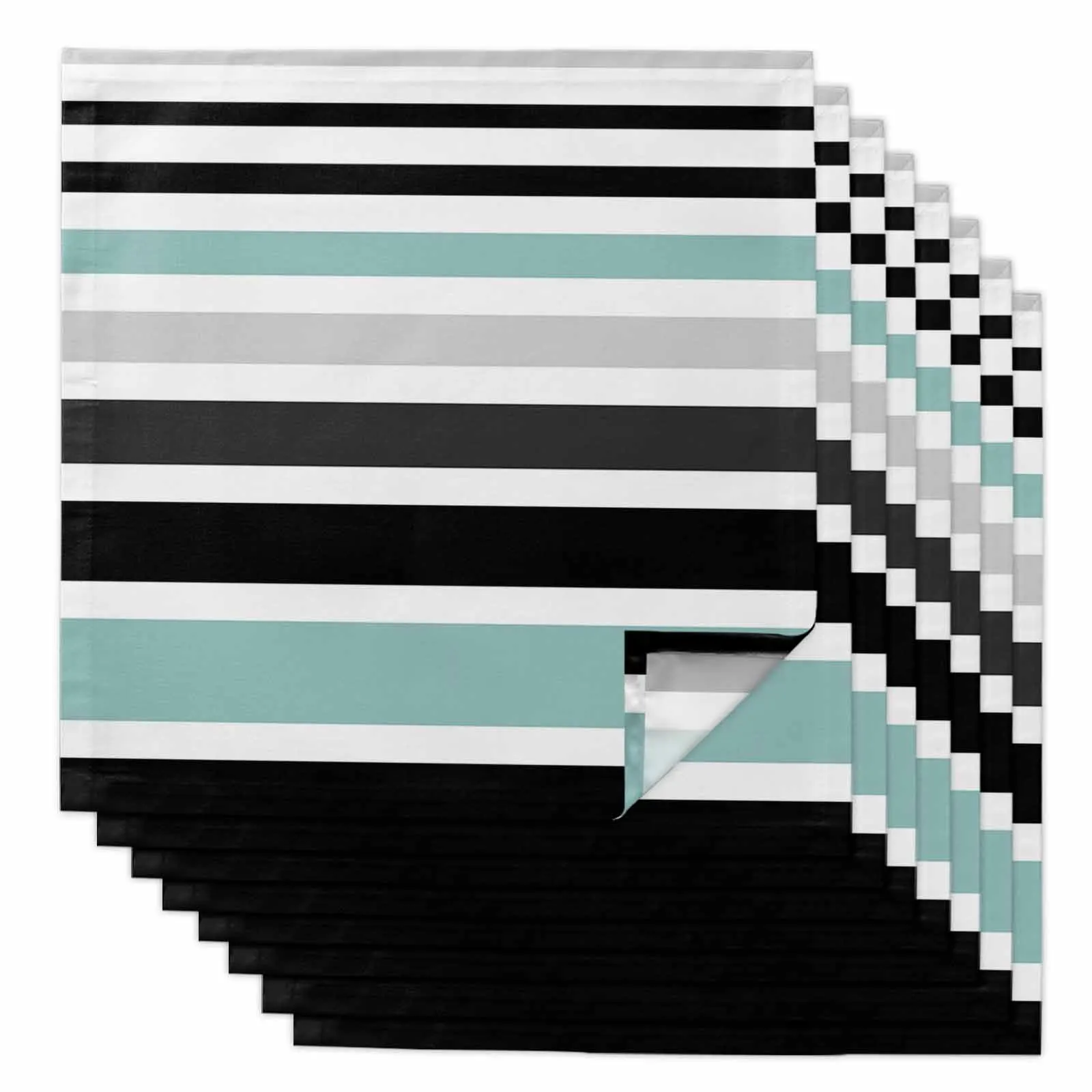 

Классические модные грубые полосатые линии, кухонные салфетки для стола, обеденные салфетки для украшения свадебного банкета и вечеринки