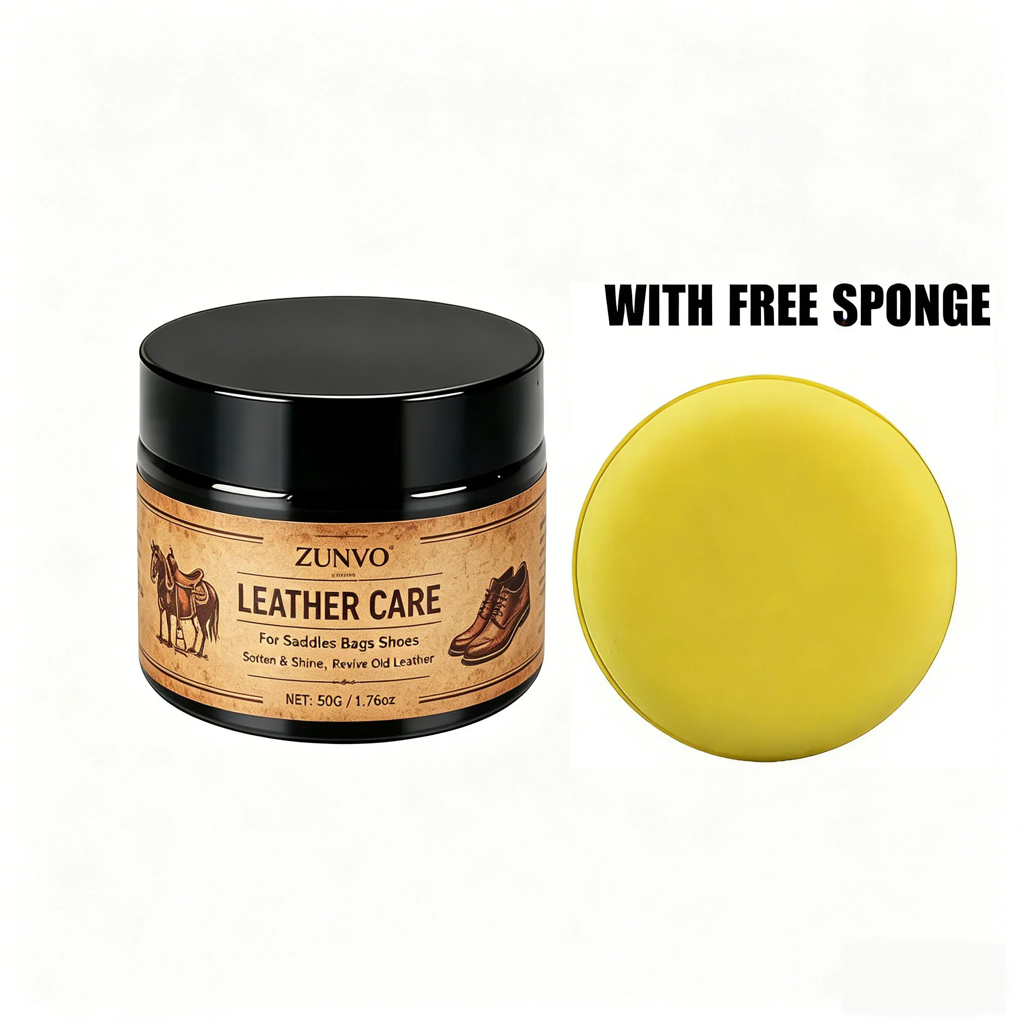 Crema para el Cuidado del Cuero, Suaviza y da Brillo, Revive el Cuero Viejo para Sillas de Montar, Bolsos y Zapatos