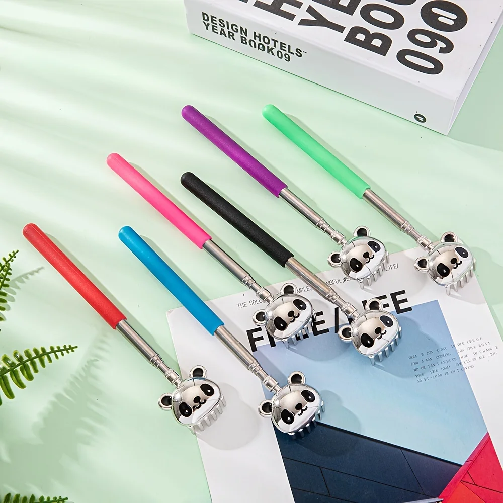 Panda Back Scratcher Adjustable Metal Back Scratcher Durable Stainless Steel Material, Ergonomic Design, Comfortable Handle, Relieves Skin Itching, Long Handle for Hard-To-Reach Areas, Durable and Easy to Clean