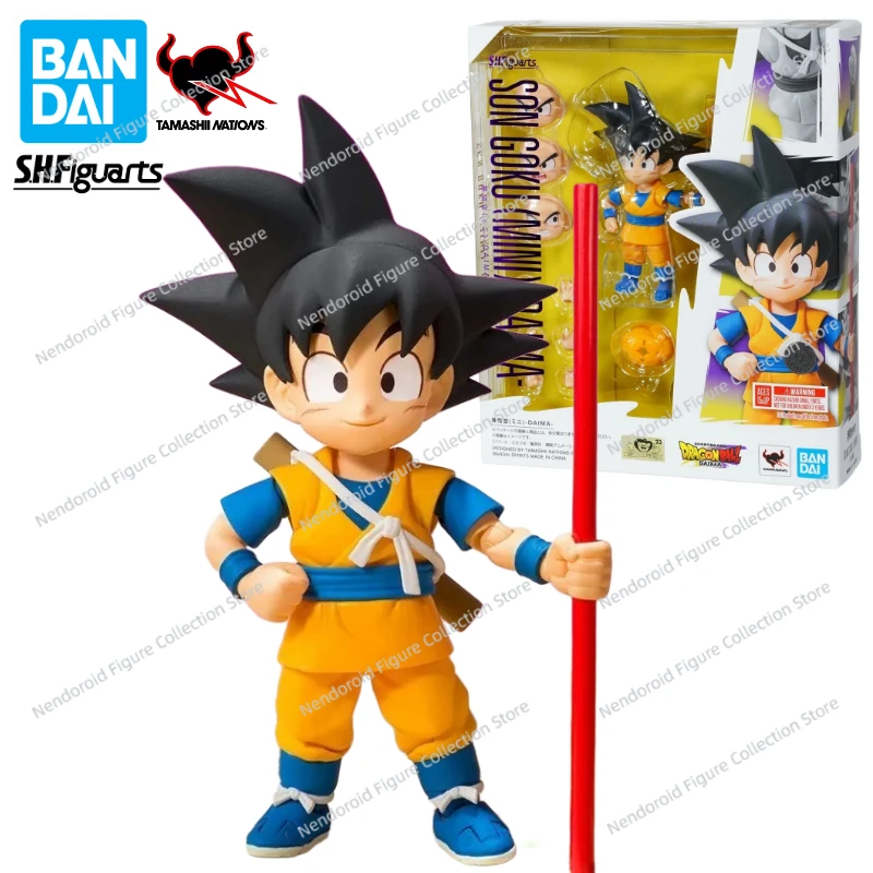 Original In Stock Bandai S.H.Figuarts SHF Dragon Ball Son Goku MINI -DAIMA Anime Action Figure Toy Gift Model Collection Hobby