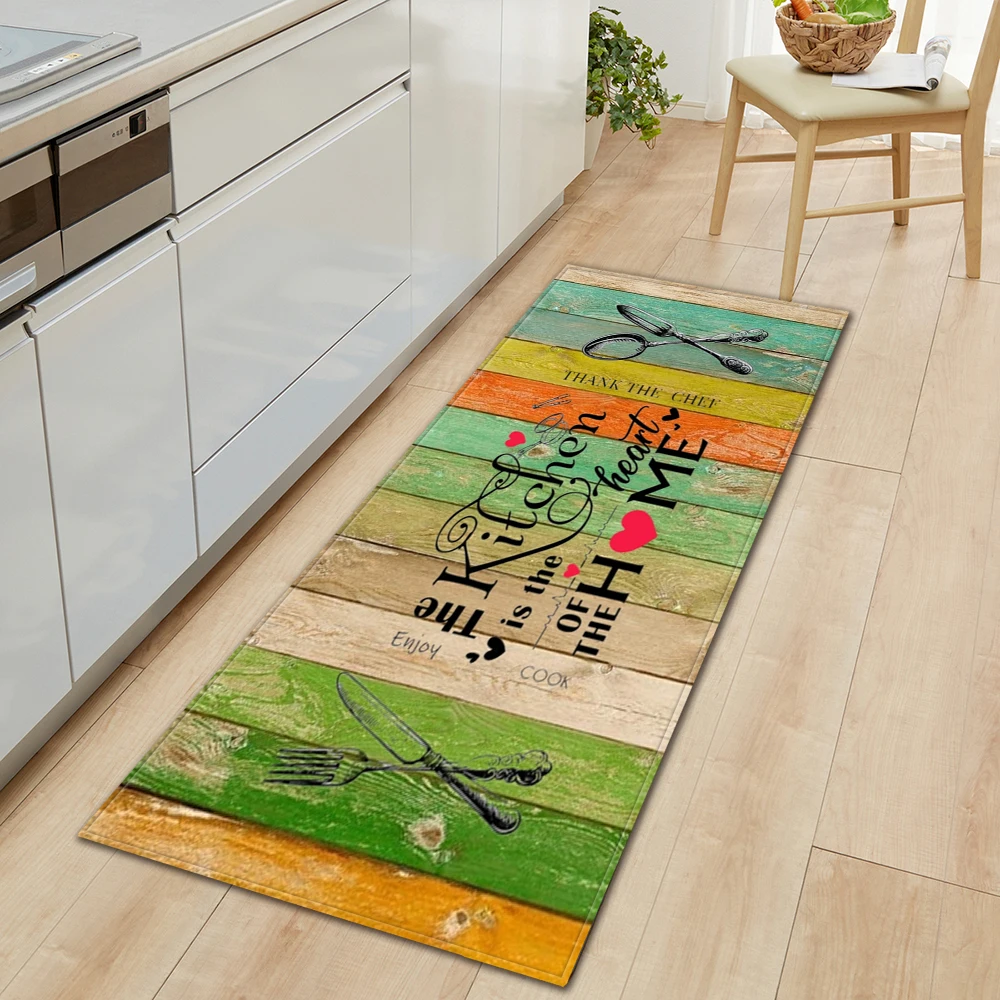 Kitchen Mat Bath Entrance Doormat Home Living Room Bedroom Balcony Floor Decoration Carpet House Hallway Door Anti-Slip Foot Rug