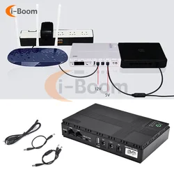 AC220V EU Plug 8800mAh Uninterruptible Power Supply Mini UPS 1 to 3 Output  with DC 12V/9V/5V Output for Wireless Router