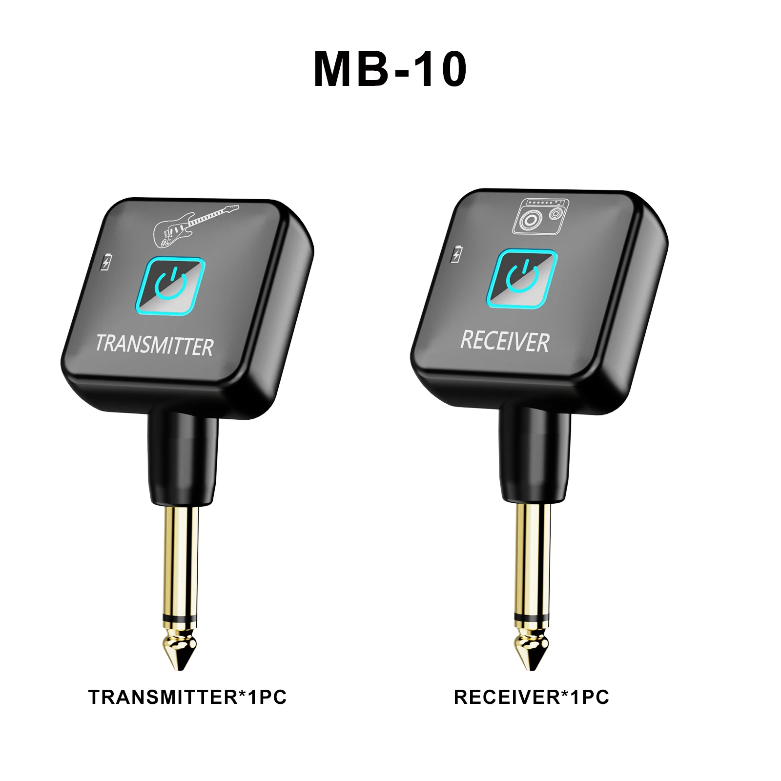 Drahtloses Gitarrensystem, 2,4 GHz, kabelloser Gitarrensender, Empfänger, 4 Signalkanäle für Gitarre, Bass, elektrische Instrumente – Detail 9