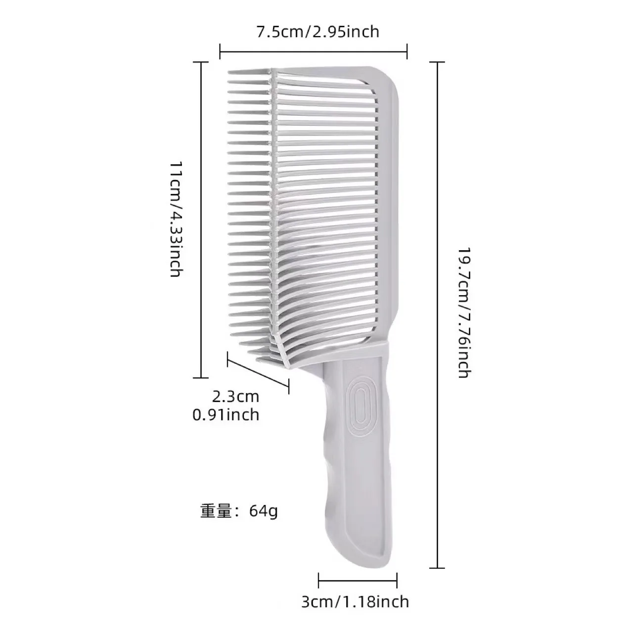 Fading Comb Professional Barber Clipper Blending Flat Top Hair Cutting Comb For Men Heat Resistant Fade Brush Salon Styling Tool