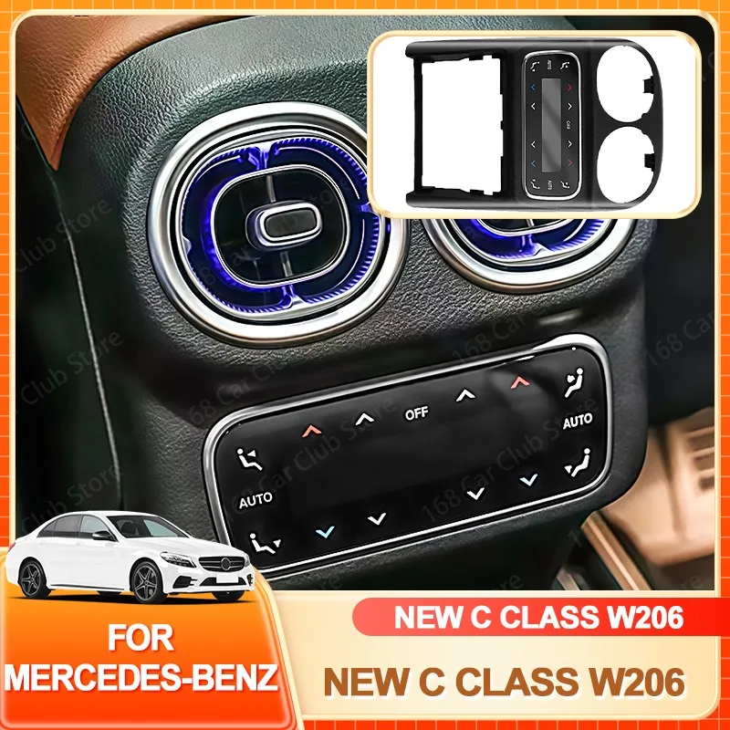 

Interior Stickers For Mercedes Benz C Class W206 Rear Air Vent AC Button LCD Control Modificate Climate Rear Air Conditioning To