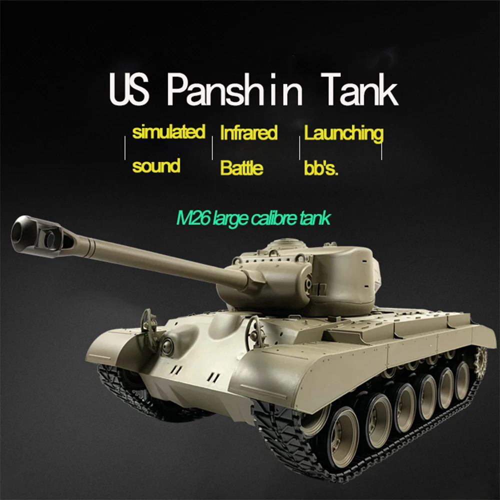 

Henglong 3838-1 Radio Contol Tank 1/16 Usa M26 Pershing Rc Heavy Tank Rtr Simulation Tracked Tank Chidren Remote Control Toy