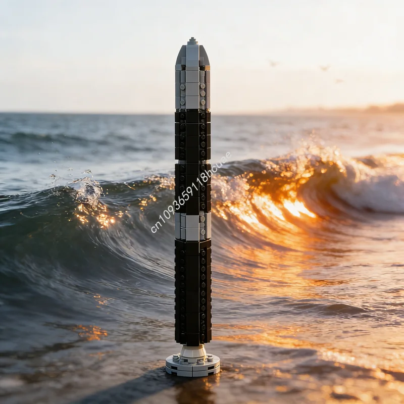 118 Piezas MOC, Bloques de Construcción de Modelo a Escala del Cohete Saturno V de la Guardia Espacial LGM, Juguete de Arquitectura, Idea de Regalo de Navidad, Ladrillo Educativo