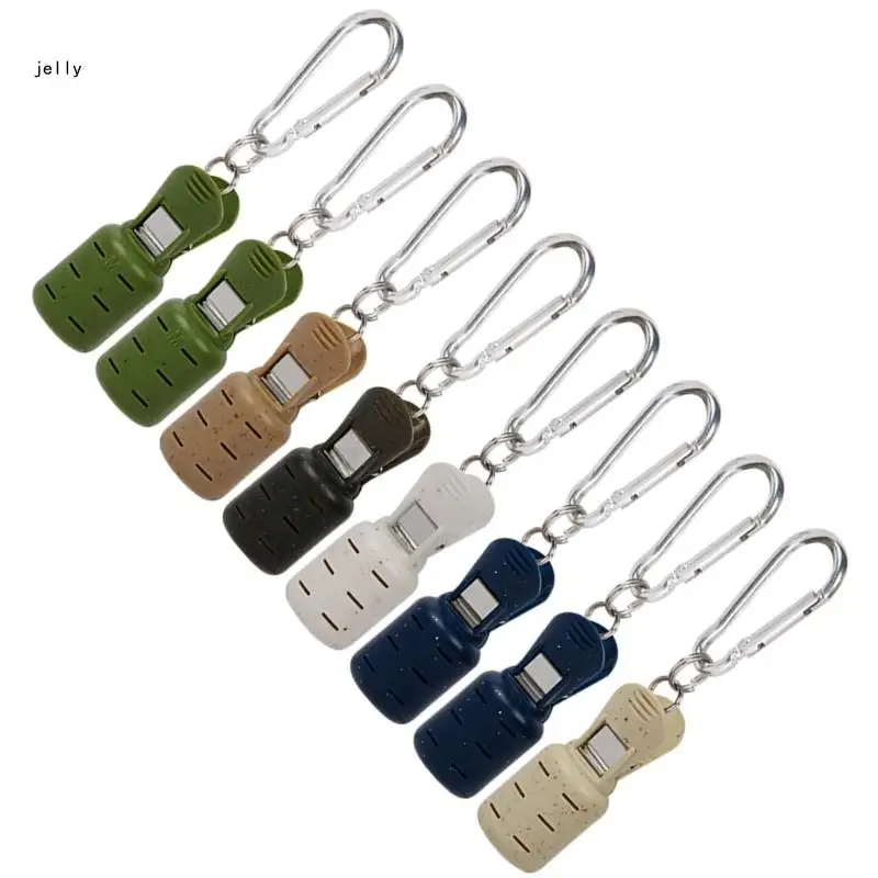 8Pcs Squid Jig Baits Protector Squid Jig Hook Protector Case Fishing Tool Squid Jig Cover Protector with Carabiner 448C