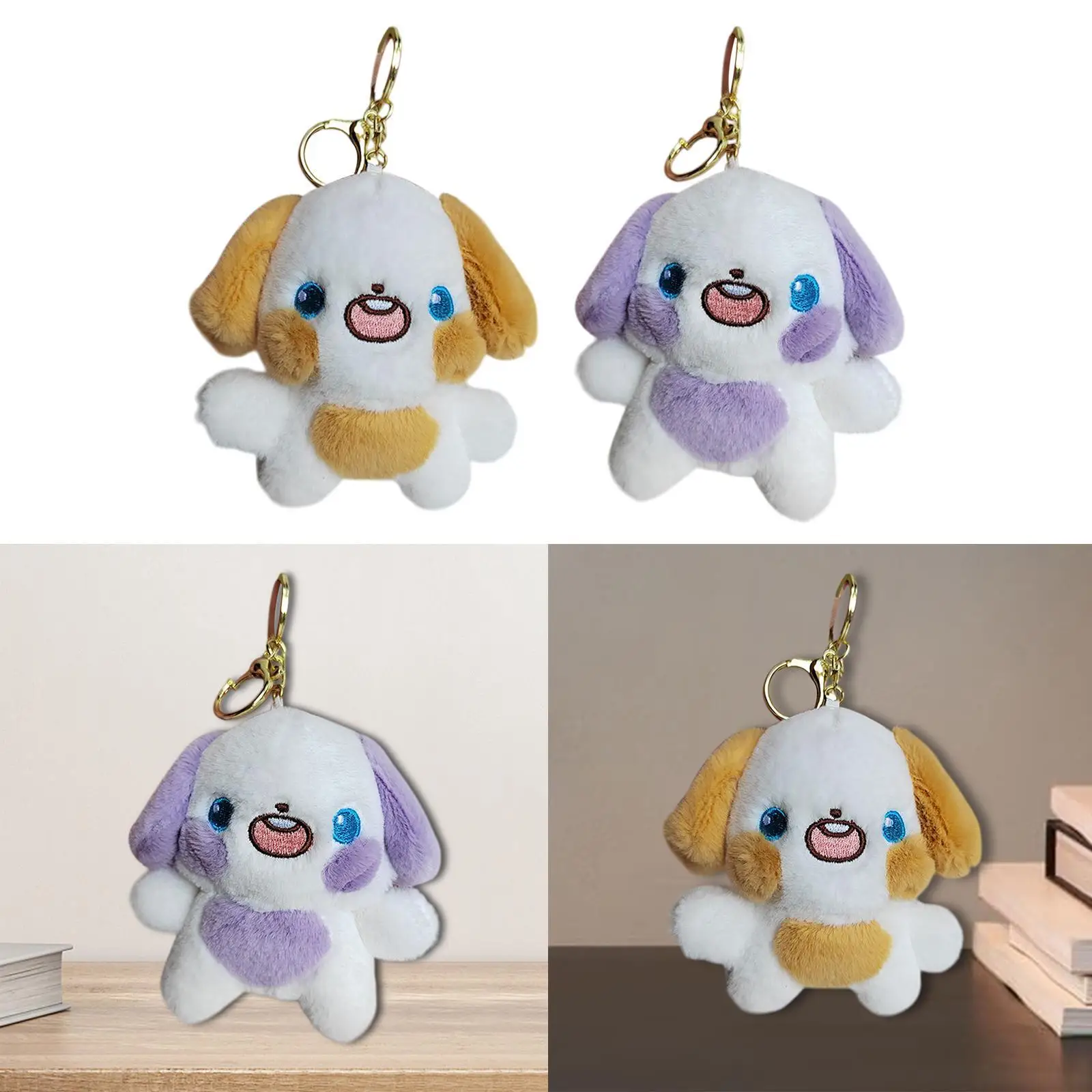 Plush Doll Keychain Stuffed Keychain Toy Adorable Stuffed Animal Keyring for Decor Party Favor Purse Backpack Women Girls