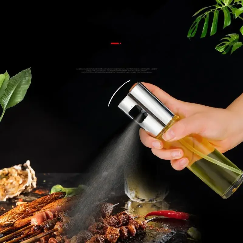 kitchen set Oil Dispenser Barbecue Glass Mixing Condiment Bottle Vinegar Soy Sauce Spray Oiler Seasoning Condiment Bottle