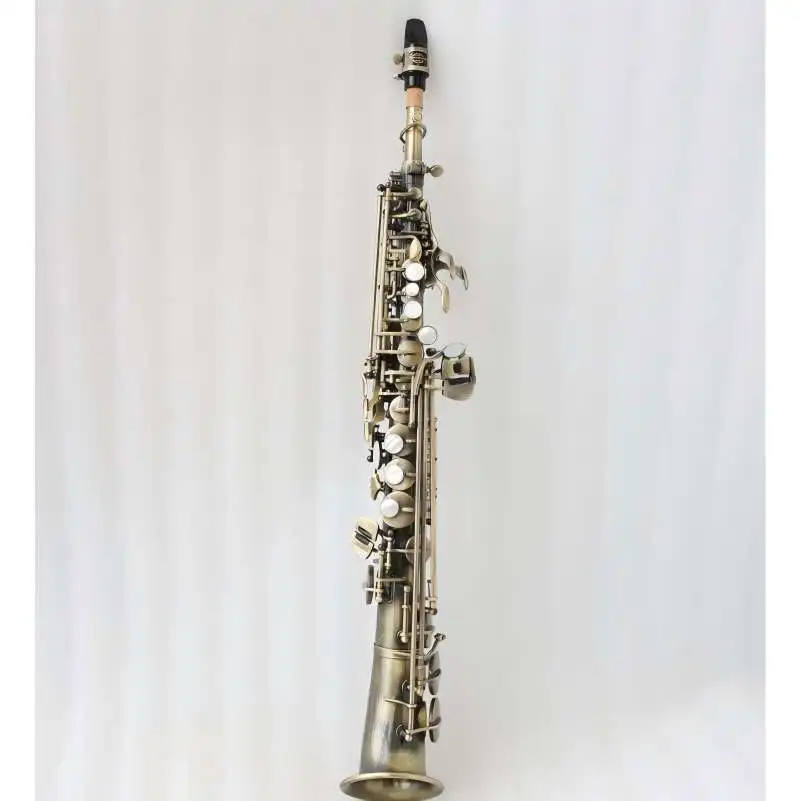 FSS-600AL Archaize Finish Soprano Saxophone Classic Vintage Style Double Neck Design For Performance