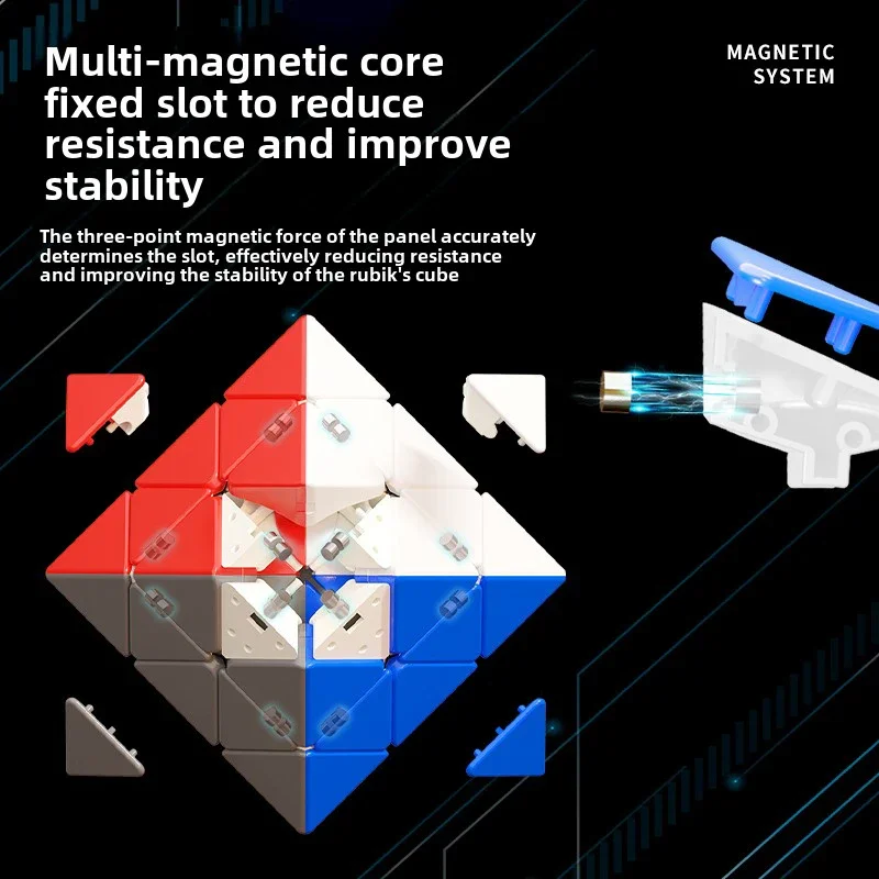 [CubeFun]ShengShou FTO 회전 팔면체 자기 매직 큐브 SengSo 속도 퍼즐 스티커가 없는 전문 장난감 선물