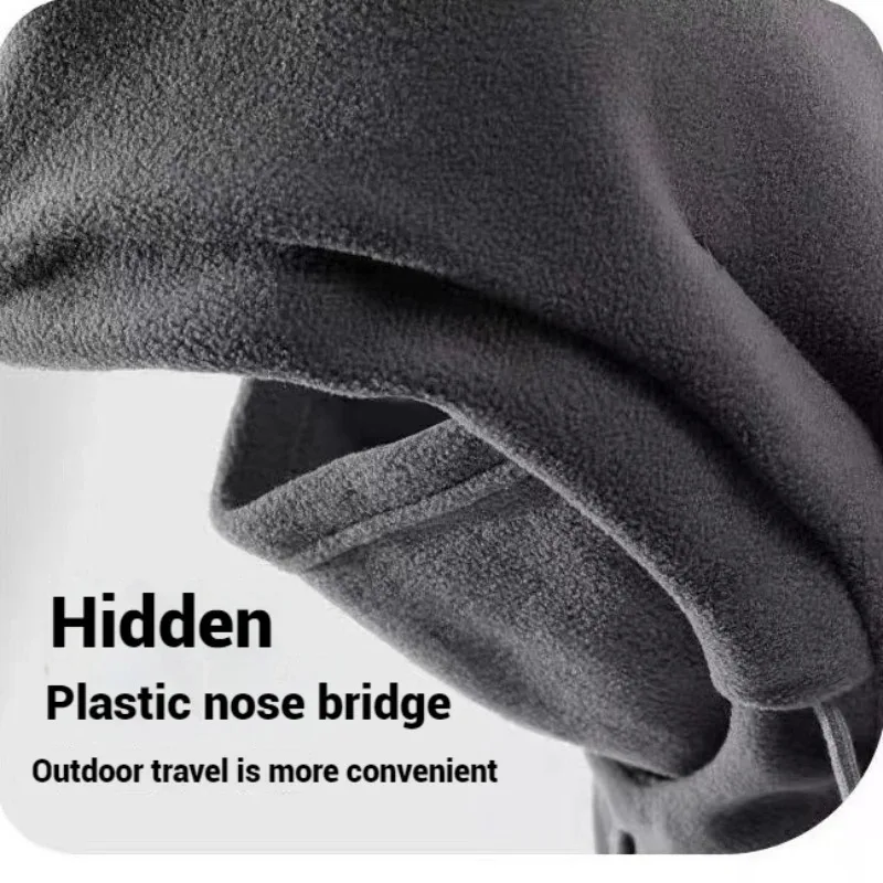 Gorro cálido de invierno con máscara y calentador de cuello Pasamontañas 3 en 1 a prueba de viento para hombres y mujeres Gorro enmascarado Ciclismo