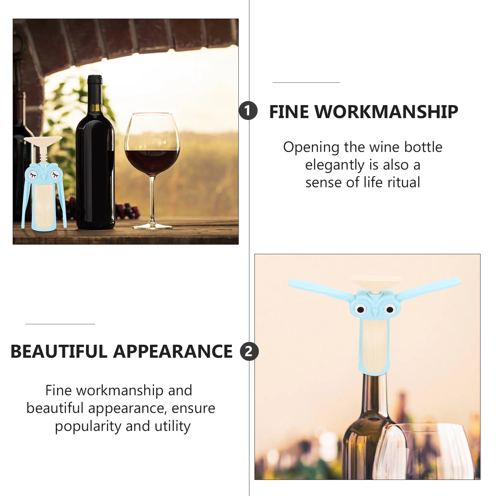 

Ручной штопор для винных бутылок, высококачественный, для использования на кухне, в баре, ресторане, с тонкой отделкой, портативный, для пикников, вечеринок и поездок.